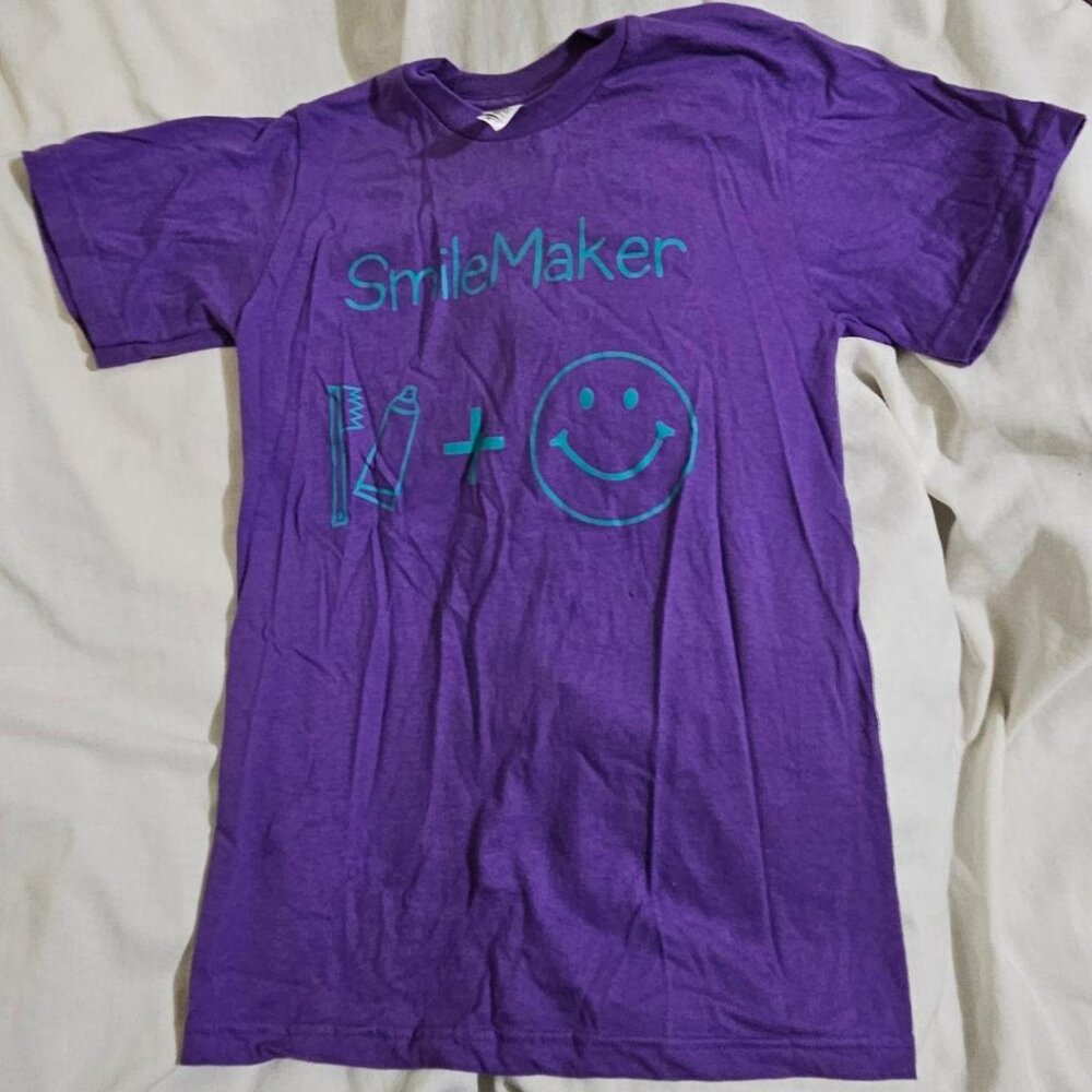 SmileMaker - American Apparel Purple Shirt